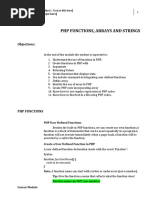 PHP Functions, Array and Strings PDF