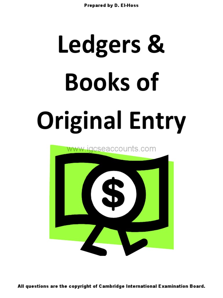 Books of Original Entry & Ledgers PDF | PDF | Debits And Credits | Money