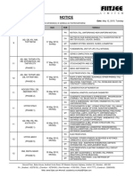 Notice: Class Batch (Es) Date SUB Syllabus