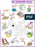 Cooking Verbs Vocabulary Esl Crossword Puzzle Worksheets For Kids PDF