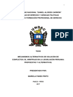 Factores que influyen en la aplicación del arbitraje para resolver conflictos civiles en Pasco