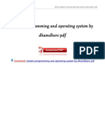 System Programming and Operating System by System Programming and Operating System by Dhamdhere PDF Dhamdhere PDF