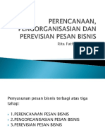 Perencanaan, Pengorganisasian Dan Perevisian Pesan Bisnis