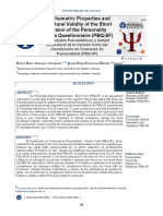 Psychometric Properties and Structural Validity of The Short Version of The Personality Beliefs Questionnaire (PBQ-SF)
