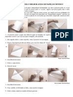 Aprenda A Fazer o Melhor Avião de Papel Do Mundo... Passo A Passo