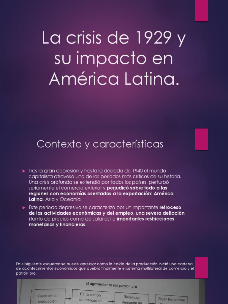 La crisis de 1929 y su impacto en América Latina | Gran depresion ...