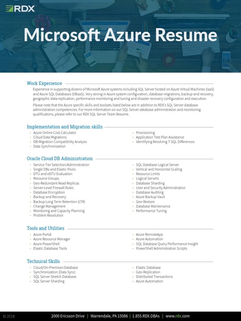 Microsoft Azure Resume | PDF | Microsoft Azure | Databases