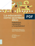 Barcena Fernando La Educacion Como Acontecimiento Etico