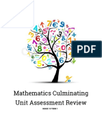 G10 T1 Mathematics Culminating Unit Assessment Review