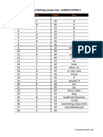 Order Key Order Key: Reading and Writing Answer Key - SAMPLE PAPER 2