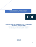 Relatório Final Da Conferência 2019