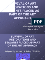 Survival of Art Restorations and Sealants Placed As Part of The Art Approach