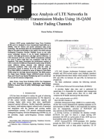 Performance Analysis Oflte Networks in Different Transmission Modes Using 16-Qam Under Fading Channels