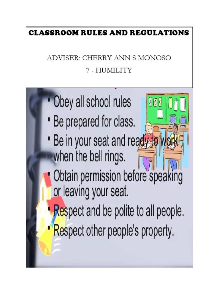 Classroom Rules and Regulations | PDF