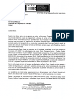 Carta Radicada Al Presidente Duque en Caso de Estafa A Campesinos de Los Llanos Orientales