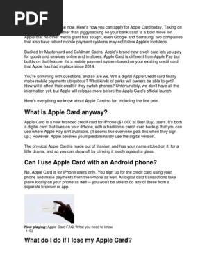 Apple card for iphone