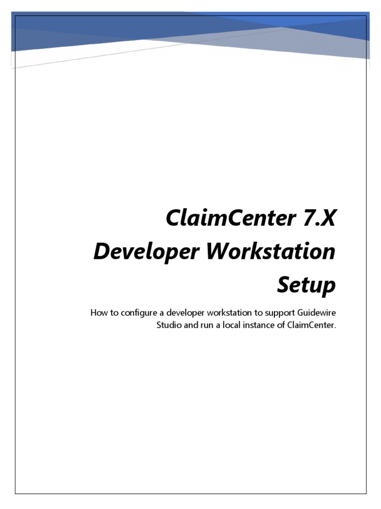 ClaimCenter - Developer Workstation Setup v-1.4 | PDF | Java Virtual ...