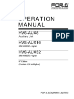 Operation Manual: Hvs-Aux8 HVS-AUX16 HVS-AUX32