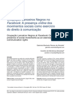 Ocupação Lanceiros Negros No Facebook: A Presença Online Dos Movimentos Sociais Como Exercício Do Direito À Comunicação