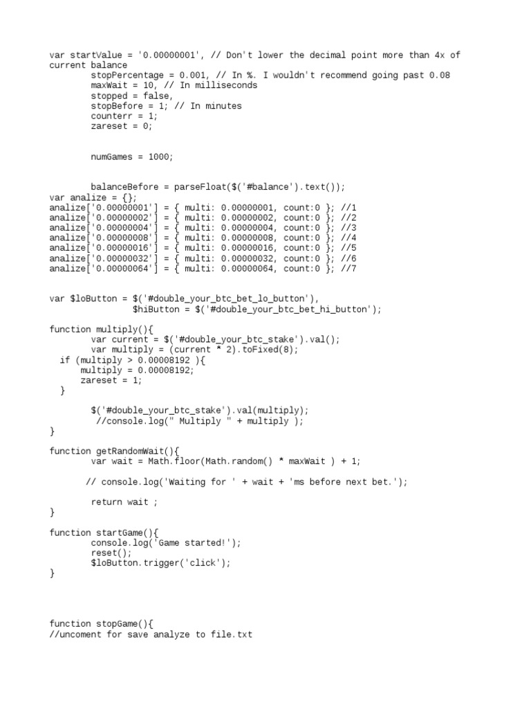 Bitcoin Betting Script Guide | PDF | Web Design | Hypertext