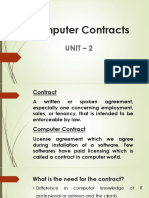 Computer Contracts: Unit - 2