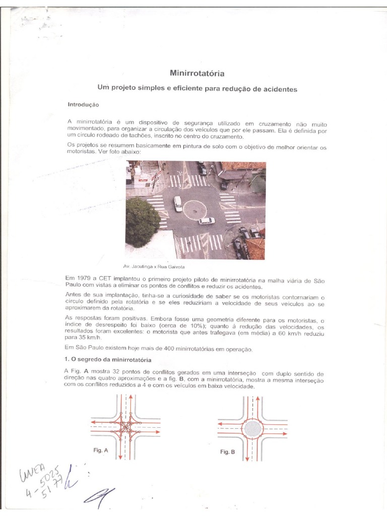 Manual para o Projeto de Rotatórias | PDF
