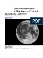 This Weekend's Blue Moon Isn't The Kind of Blue Moon You're Used To (And Also Isn't Blue)