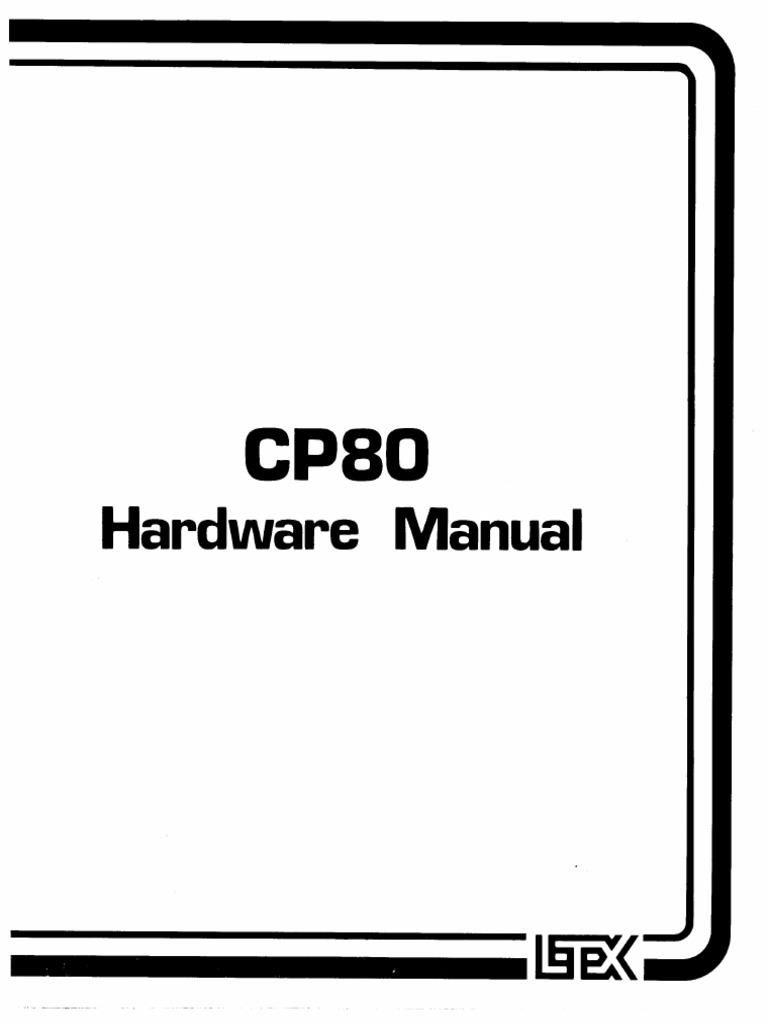 CP80 HARDWARE MANUAL.pdf Booting Computer Data Storage