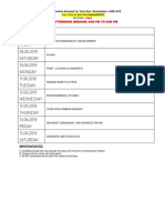 Time Table June 2019