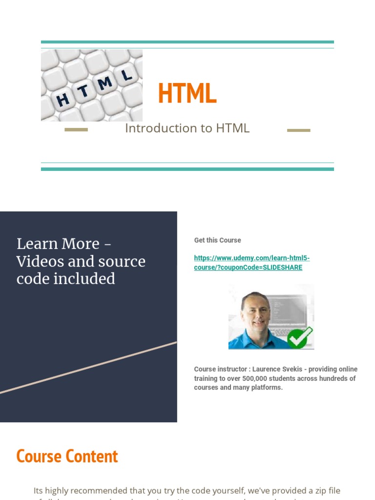 HTML | PDF | Html Element | Html