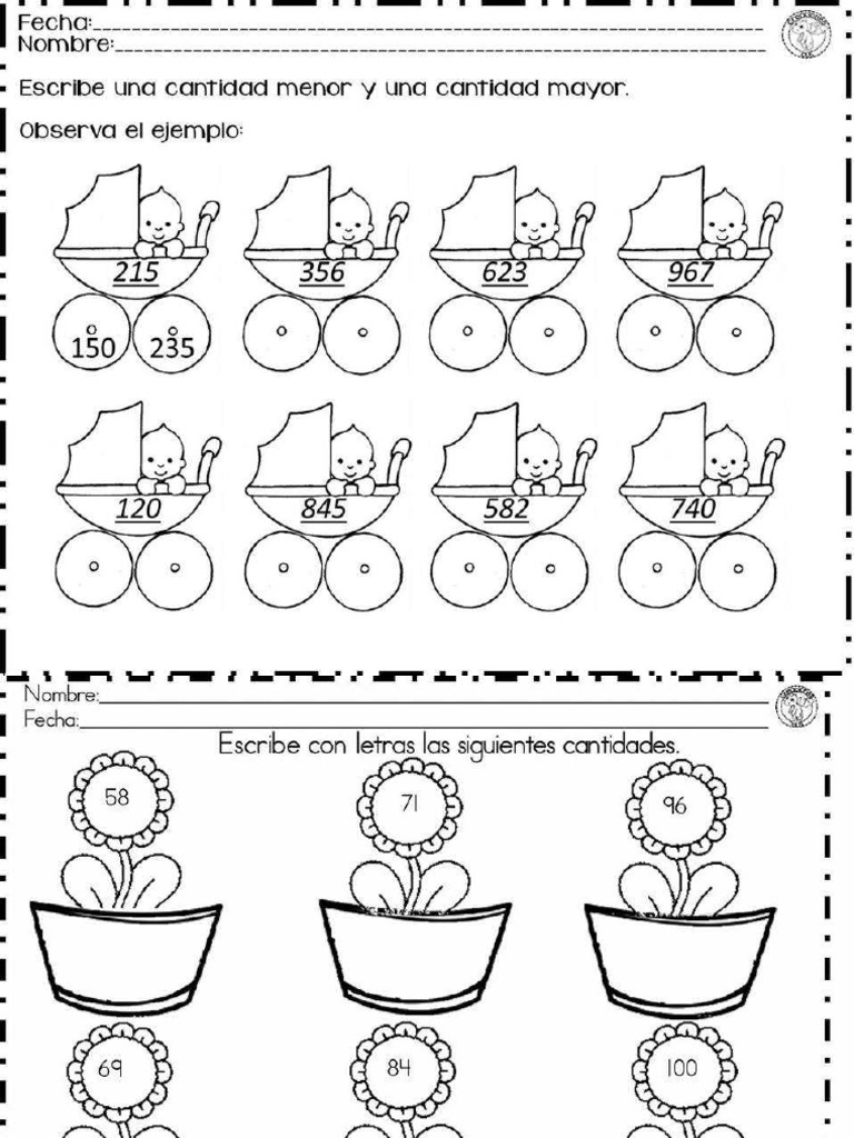 Actividades Matemáticas Variadas Para Primer Y Segundo Grado De Primaria