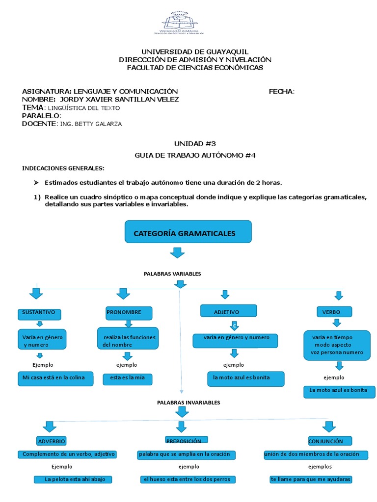 Trabajo Autonomo 4 Pdf Adverbio Sustantivo