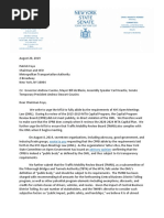Letter To MTA Regarding Open Meetings Law