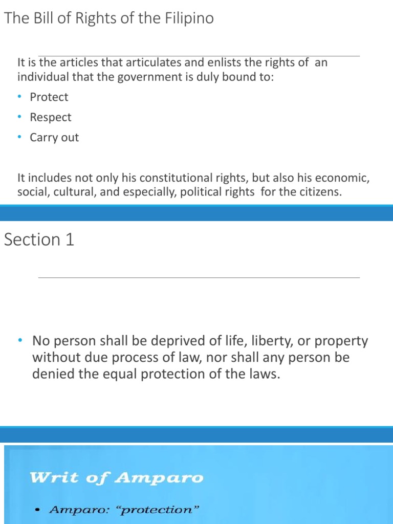 The Bill of Rights of The Filipino | PDF | Search And Seizure ...