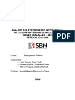 Análisis Del Presupuesto Institucional de La SBN Trabajo