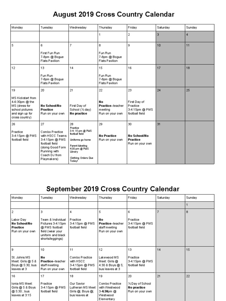 2019 pms cross country calendar 1