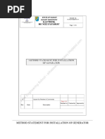 Diesel Generator Installation Method Statement | PDF | Quality ...