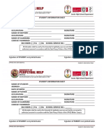 1st Student Information Sheet