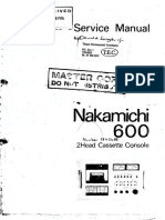 Nakamichi 600 Service Manual