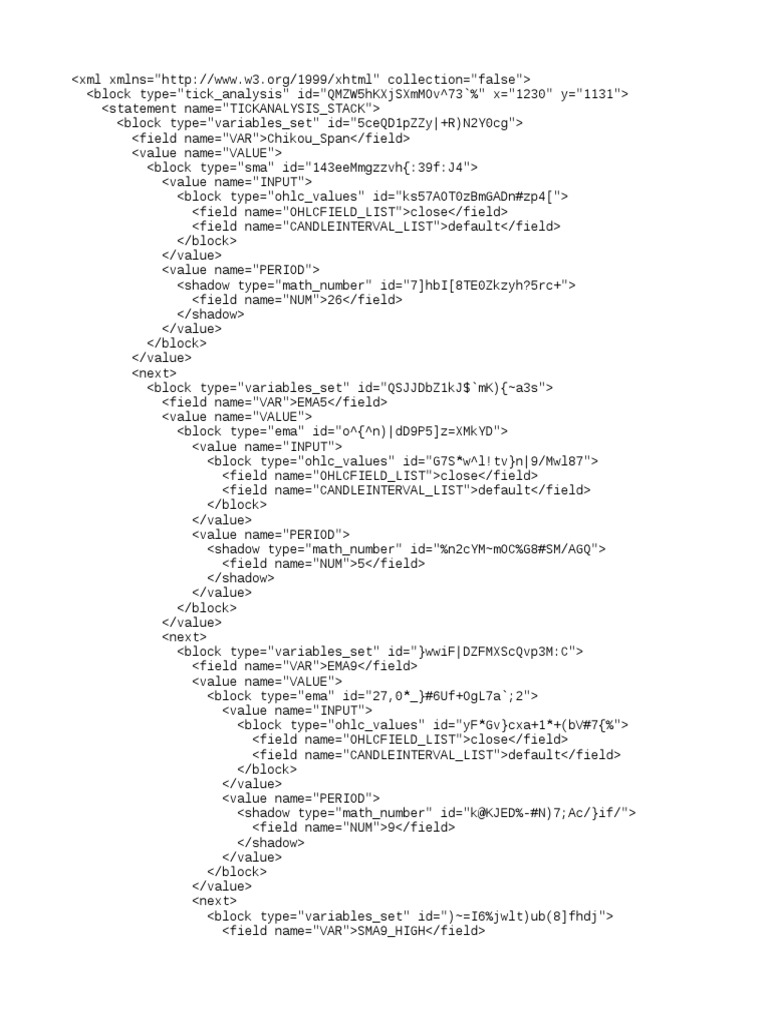 Deriv Bot XML Configuration Guide | PDF
