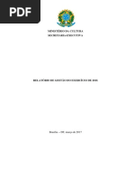 Relatório de Gestão Do Exercício de 2016