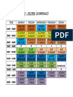 Filter student class schedule by day