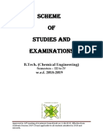 B.Tech. Chemical Engineering Scheme of Studies