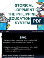Historical Developpment of The Philippine Educational System