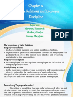 Employee Relations and Employee Discipline: Reporters: Maranan, Rizzalyn B. Melchor, Ginalyn Manay, Mary Jean