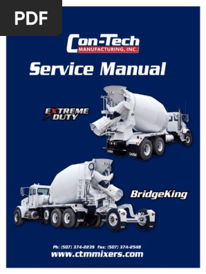 Con-Tech Service Manual Rev 1 - 3 Xe Bon Tron | PDF | Truck | Pump
