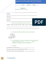 Evaluacion Diagnostica de 6to Primaria Mat