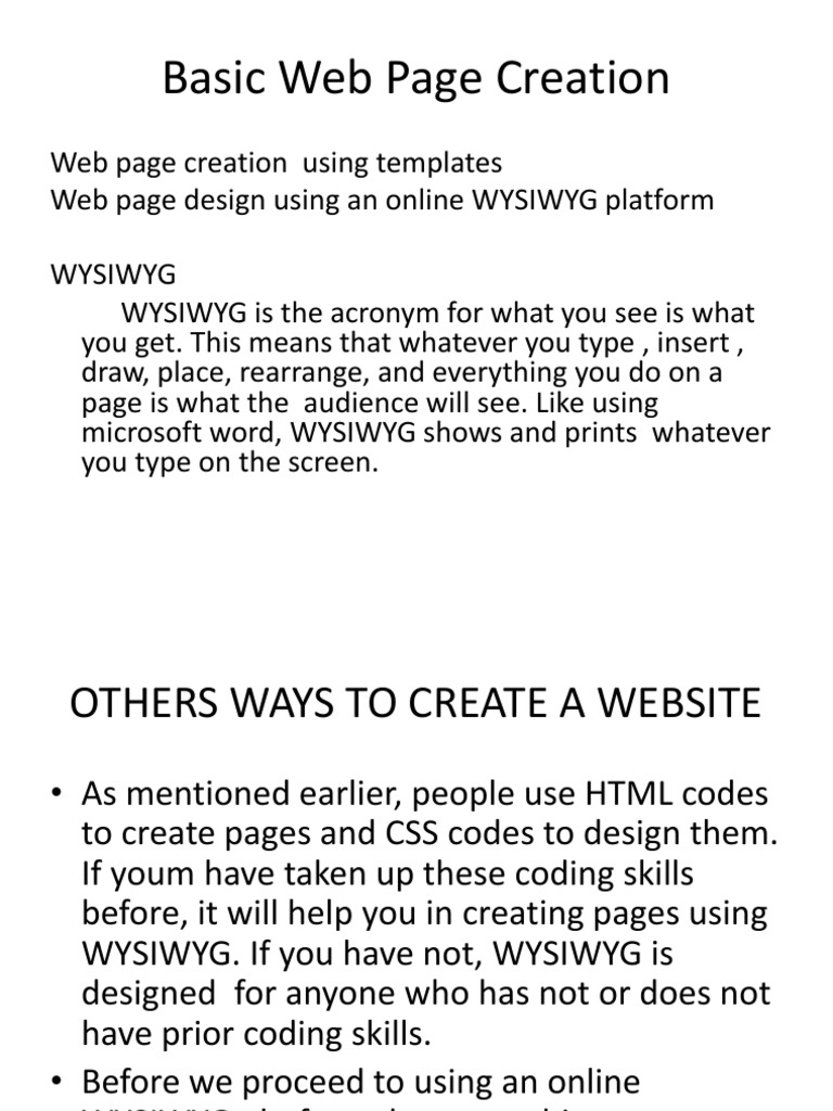 Basic Web Page Creation | PDF | Websites | Web Page