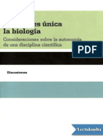 Por Que Es Unica La Biologia Ernst Mayr