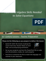 Additional Algebra Skills Needed To Solve Equations